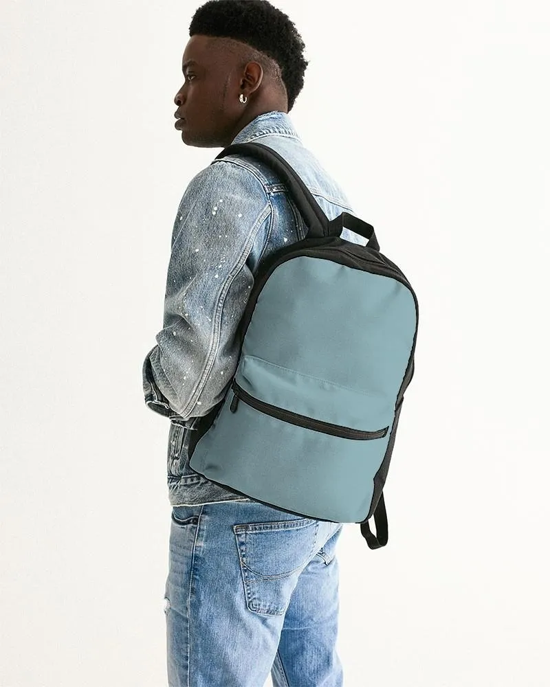 Shaded Pale Pastel Cyan Gray Canvas Backpack | C30M0Y8K30