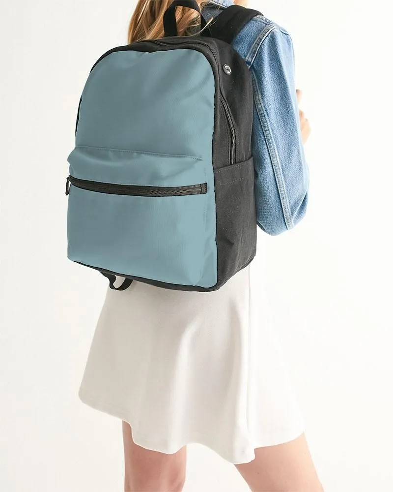 Shaded Pale Pastel Cyan Gray Canvas Backpack | C30M0Y8K30