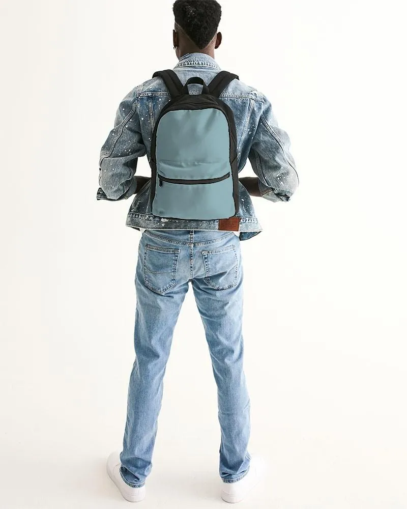 Shaded Pale Pastel Cyan Gray Canvas Backpack | C30M0Y8K30
