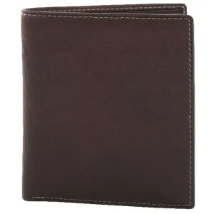 Smith and Canova Smooth Leather Bi-Fold Card Wallet - Brown