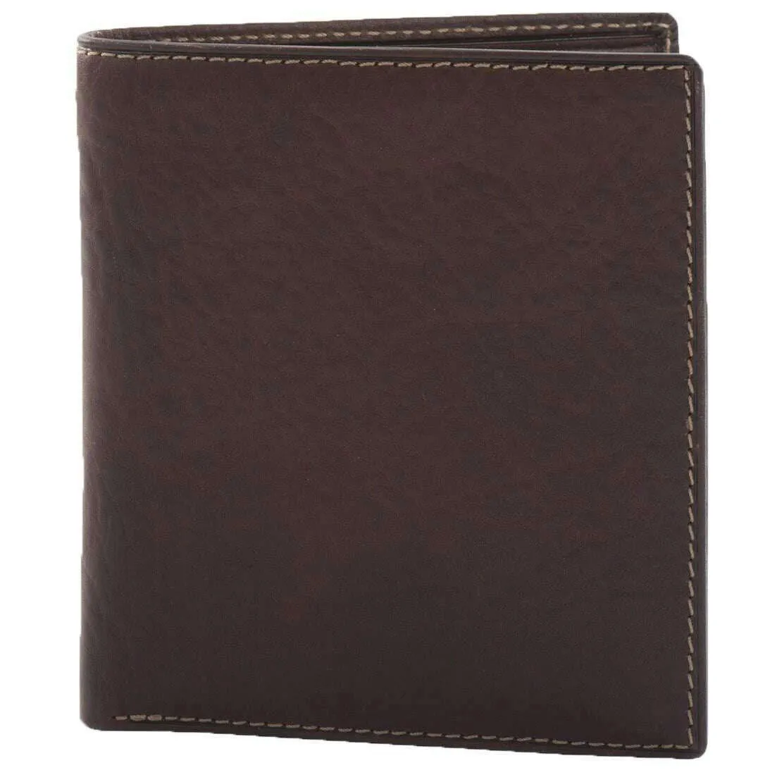 Smith and Canova Smooth Leather Bi-Fold Card Wallet - Brown