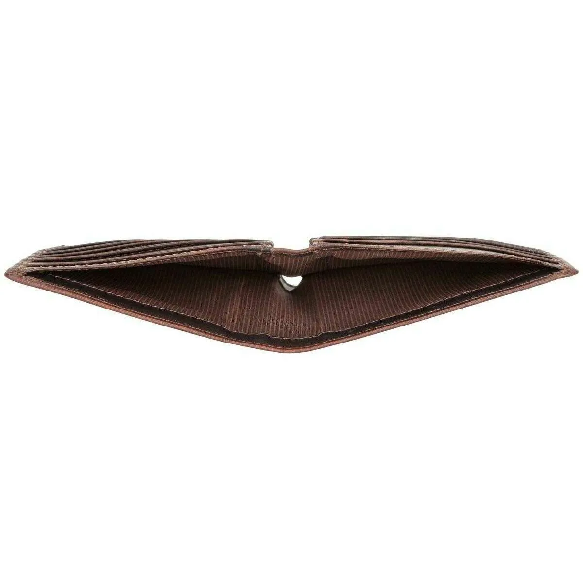 Smith and Canova Smooth Leather Bi-Fold Card Wallet - Brown