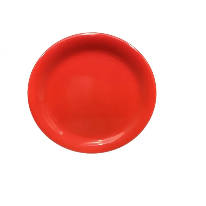 Thunder Group CR107PR 7 1/4" Narrow Rim Plate, Pure Red - Dozen