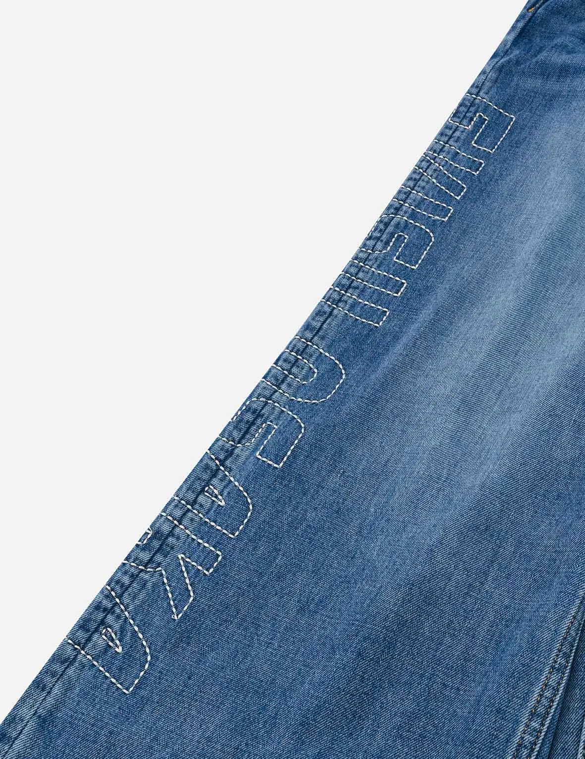 Washed Seagull Embroidery Fashion Fit Work Jeans