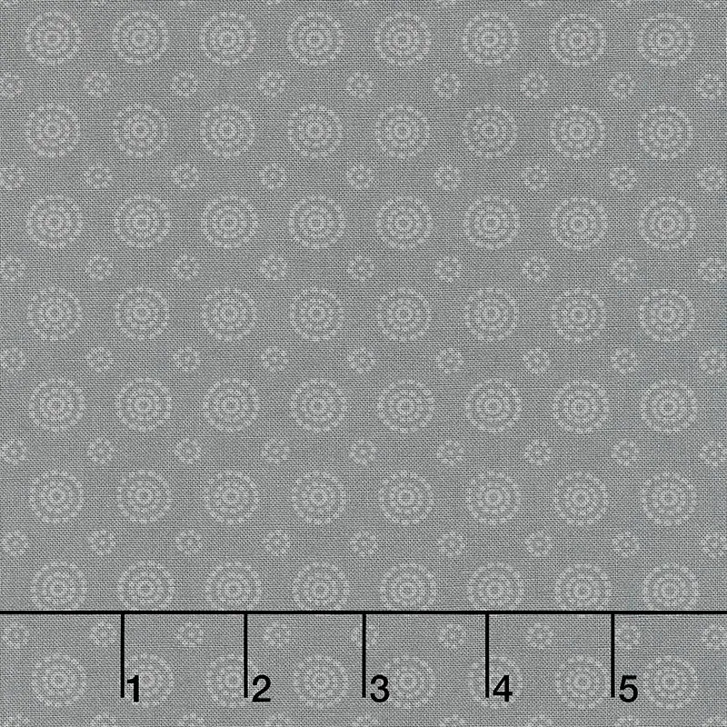 Wilmington Essentials - Dash of Pepper Concentric Circles Medium Charcoal Yardage