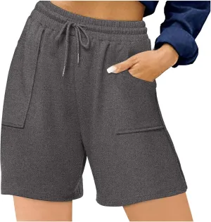 Womens Athletic Shorts Y2k Boxer Shorts Lounge Sleep Plaid Shorts Pajama Bottoms Maternity Casual Pants Yoga Clothing