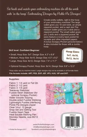 Wonderful Wallets In The Hoop Machine Embroidery Design