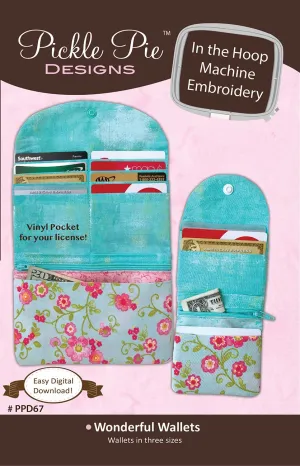 Wonderful Wallets In The Hoop Machine Embroidery Design
