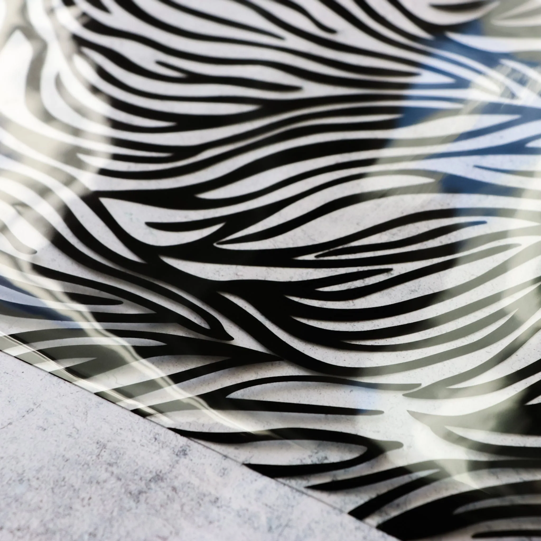 Zebra Print Clear TPU Vinyl