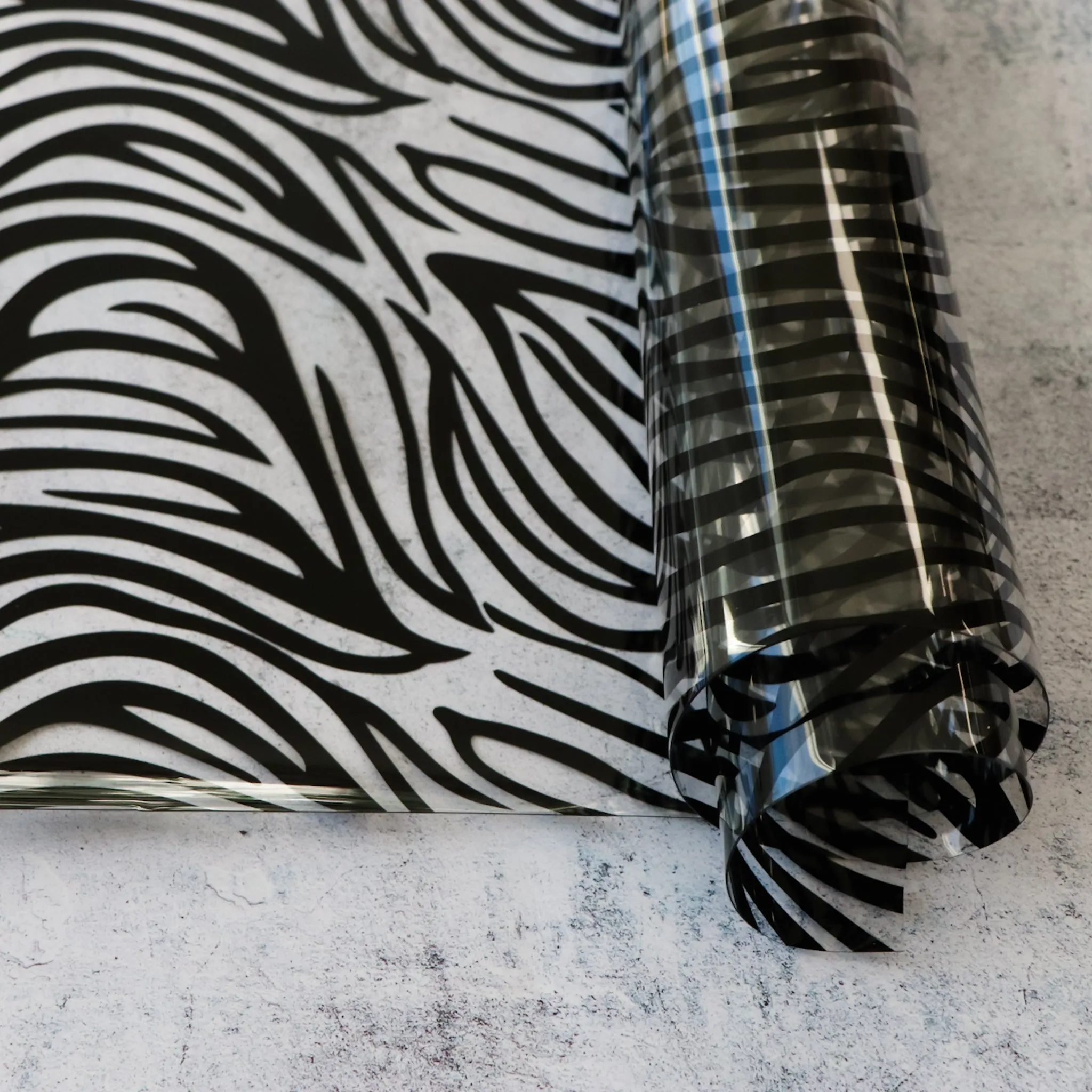 Zebra Print Clear TPU Vinyl