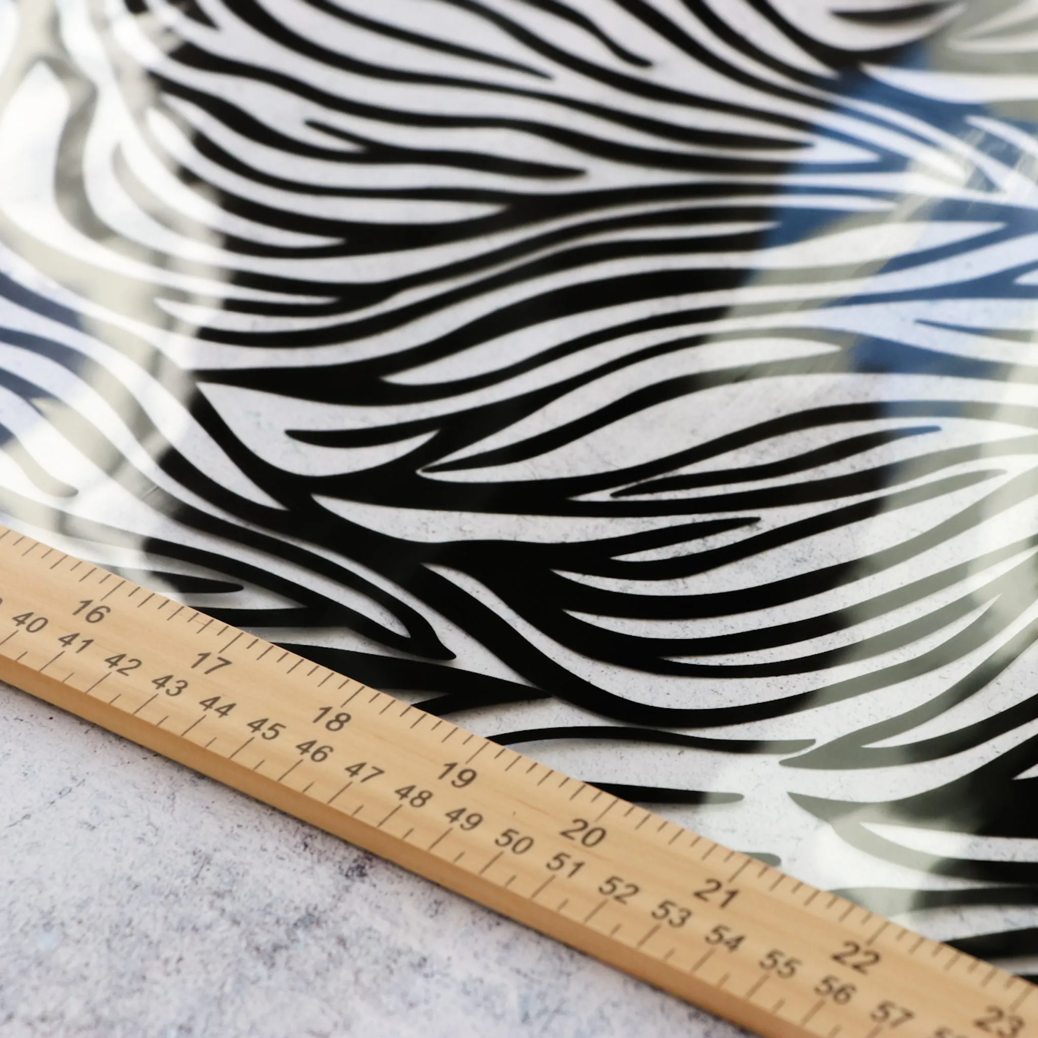Zebra Print Clear TPU Vinyl